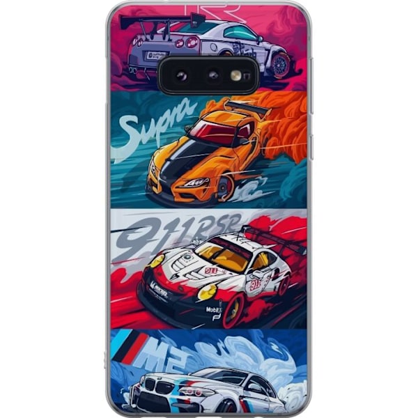 Samsung Galaxy S10e Läpinäkyvä kuori Nopeat Autot - Piirret