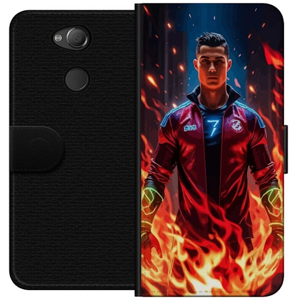 Sony Xperia XA2 Tegnebogsetui Ronaldo Inferno - fodboldhelt i flammer