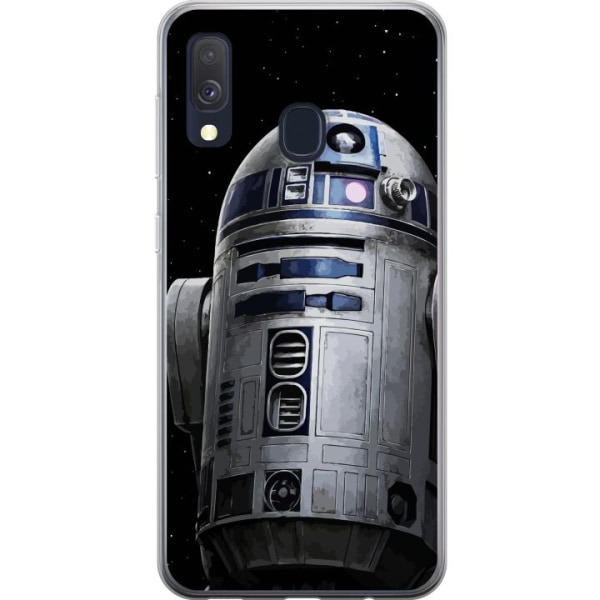 Samsung Galaxy A40 Genomskinligt Skal R2D2 Star Wars