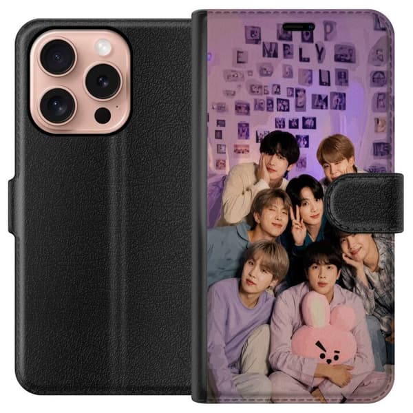 Yhteensopiva Lompakkokotelo Apple iPhone 16 Pro BTS lila