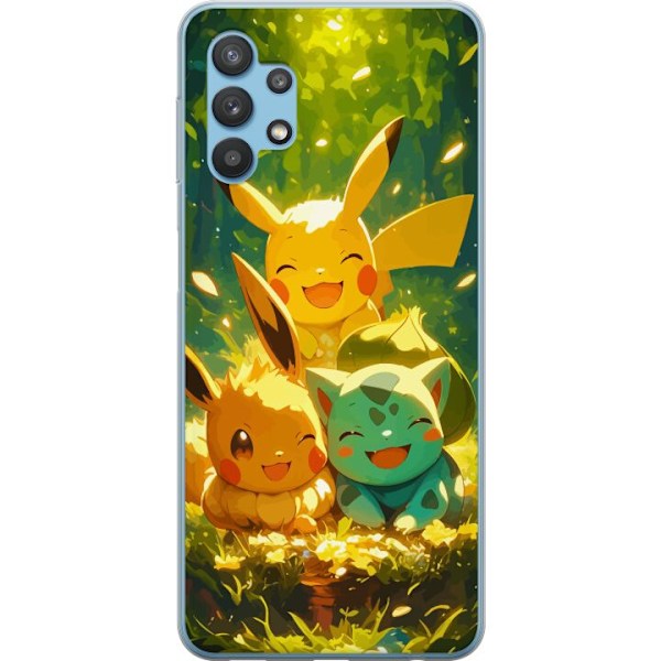 Samsung Galaxy A32 5G Genomskinligt Skal Pixelmonster spelstil – färgstark design för retroälskande gamers