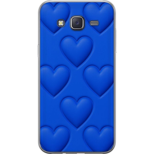 Samsung Galaxy J5 Genomskinligt Skal Blue Hearts