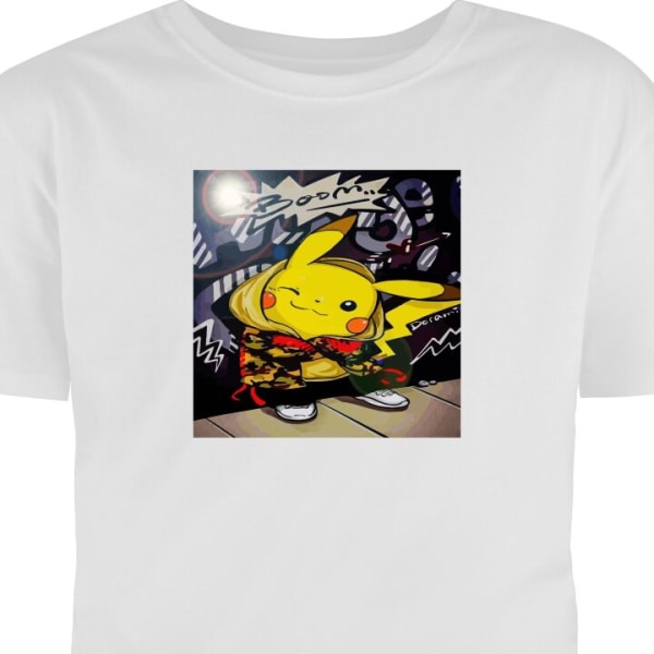 Barn-T-shirt | Bekväm T-shirt för Barn Pikachu vit 9-11 År