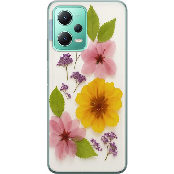 Xiaomi Redmi Note 12 Läpinäkyvä kuori Painetut kukat