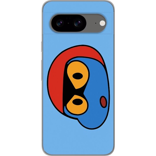 Google Pixel 8 Genomskinligt Skal Bold Bot Head