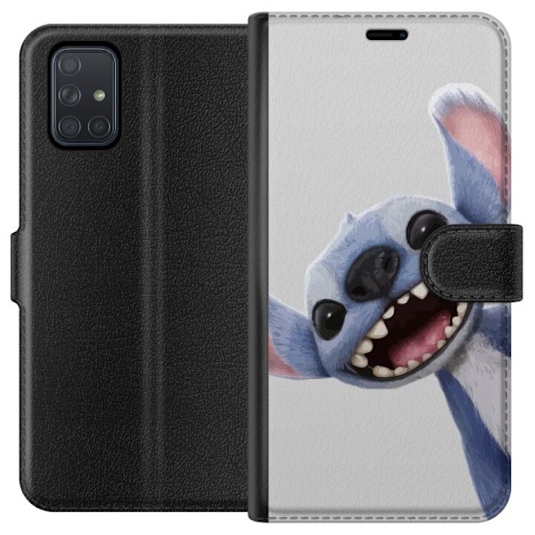 Samsung Galaxy A71 Tegnebogsetui Stitch i fart - Kawaii-design til fans & børn