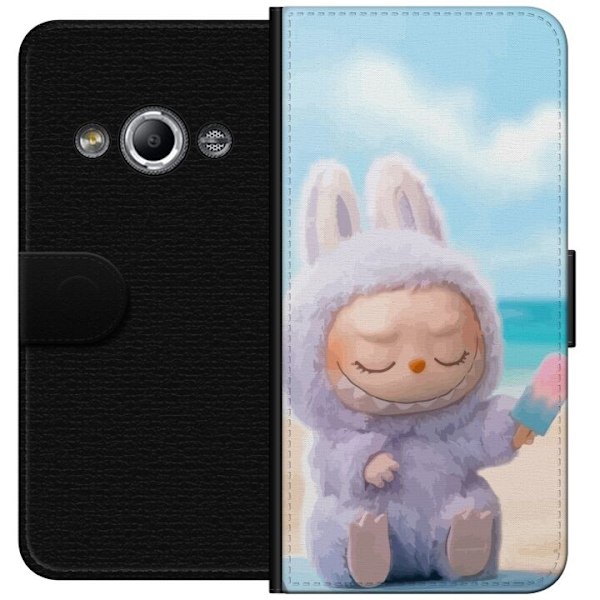 Samsung Galaxy Xcover 3 Plånboksfodral Labubu Pink Mood – Rosa monsterdesign