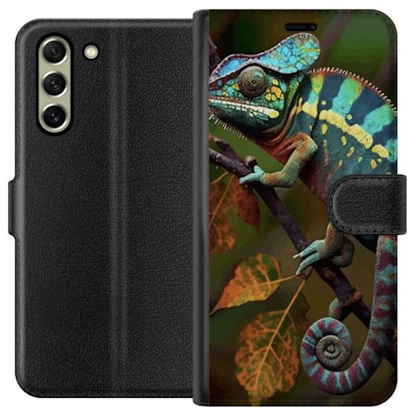 Samsung Galaxy S21 FE 5G Tegnebogsetui Edderkop Grafisk Streetwear Design Dyremønster Moderne Bylivsstil Populært Motiv Kreativ Kunst Trend