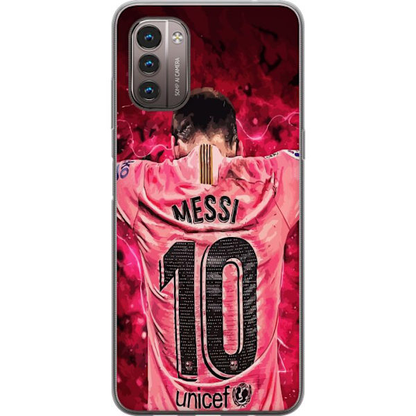 Nokia G21 Läpinäkyvä kuori Messi Jalkapallo Barcelona Argentiina Motivoiva Legendaarinen Pelaaja FC Barcelona Numero 10 Urheilu Jalkapallo