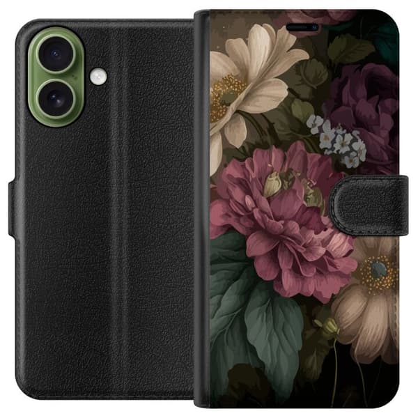Kompatibelt Lommeboketui til Apple iPhone 17 Blommor