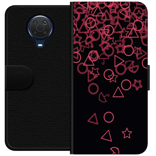 Nokia G20 Tegnebogsetui Squid Game Ikoner Serie Design Populært TV Spil Ikoner Grafisk Motiv Asiatisk Trend Dramaserie