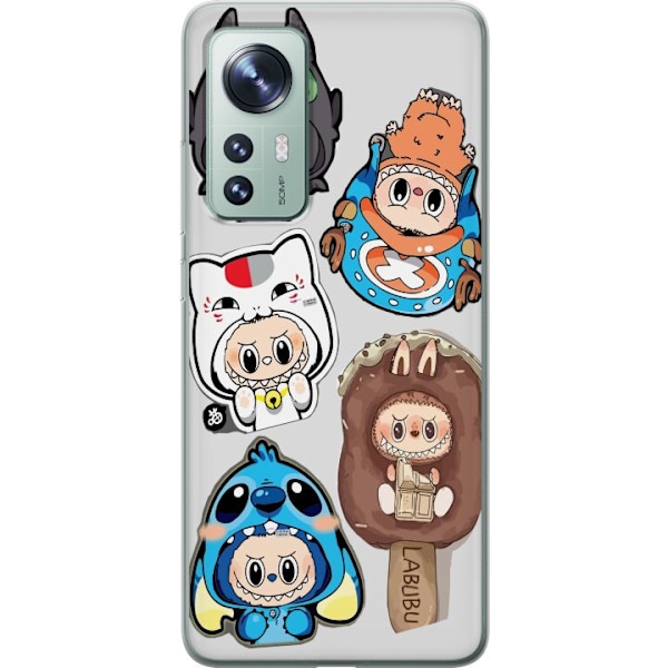 Xiaomi 12 Läpinäkyvä kuori Labubu hahmokokoelma - Pop Mart
