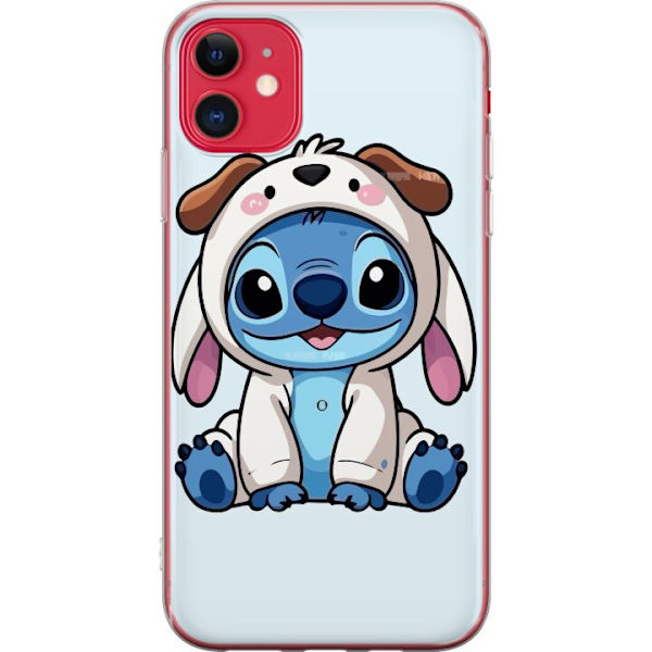 Apple iPhone 11 Gennemsigtig cover Stitch Hundekostume Lilo & Stitch Disney Sjovt Design Blå Udlænding Tegneseriekarakter Populær Børne Disney Fil