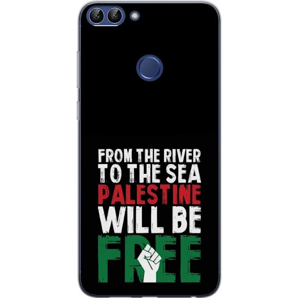 Huawei P smart Genomskinligt Skal Free Palestine – politiskt statement med kraftfullt grafiskt uttryck