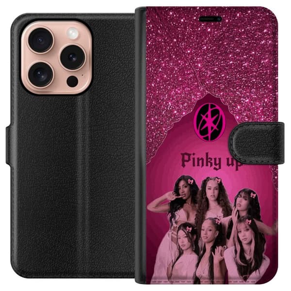 Kompatibelt Plånboksfodral till Apple iPhone 16 Pro KATSEYE Pinky Up rosa