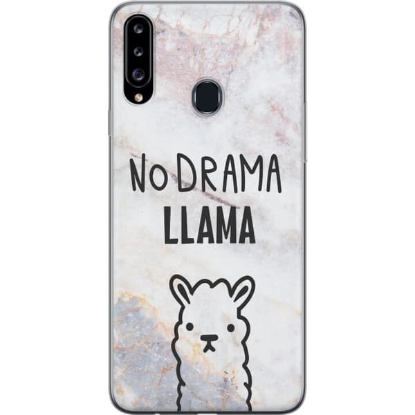 Kompatibelt Mobilskal till Samsung Galaxy A20s Llama Marble