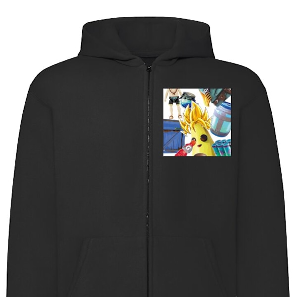 Zip-Hoodie | Huvtröja med Dragkedja för Vuxna Fortnite svart XXL