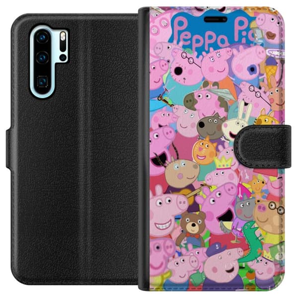 Kompatibelt Lommeboketui til Huawei P30 Pro Greta Gris