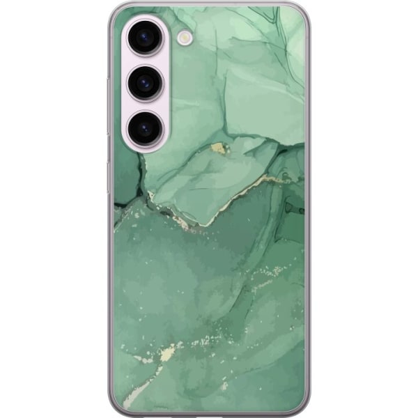 Samsung Galaxy S23 Genomskinligt Skal Grön Marmor