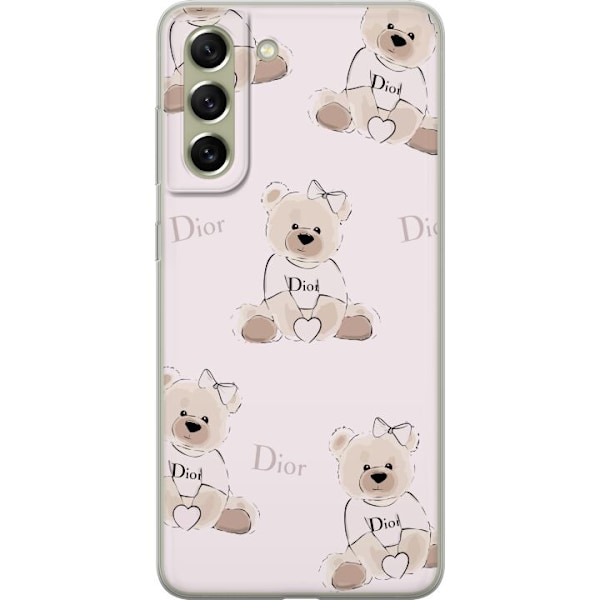 Samsung Galaxy S21 FE 5G Läpinäkyvä kuori Teddy Dior Vibes - ylellinen nalle muotityyliin