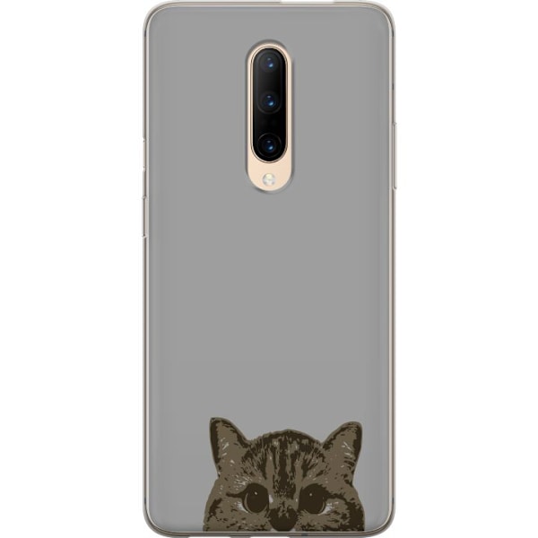 OnePlus 7 Pro Genomskinligt Skal Grå Kattblick – stilren ka