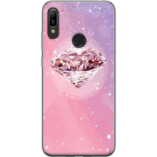 Huawei Y6 (2019) Gennemsigtig cover Glitter Diamant