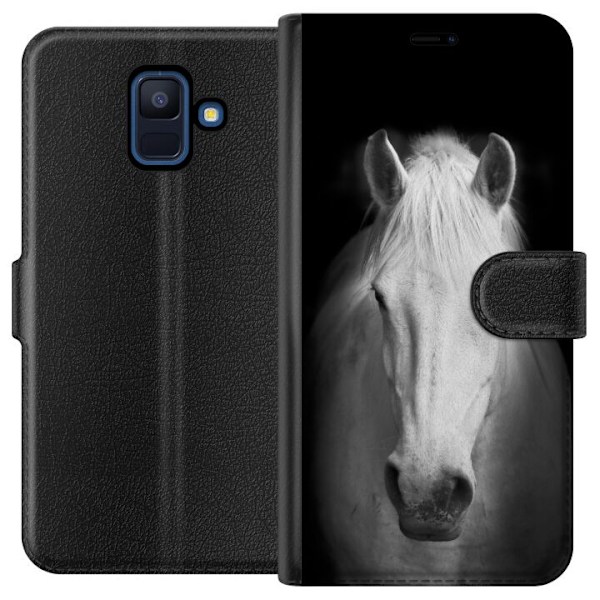 Samsung Galaxy A6 (2018) Tegnebogsetui Hvid Hest