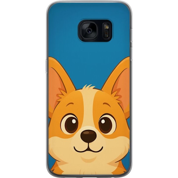 Samsung Galaxy S7 Läpinäkyvä kuori Hello Corgi