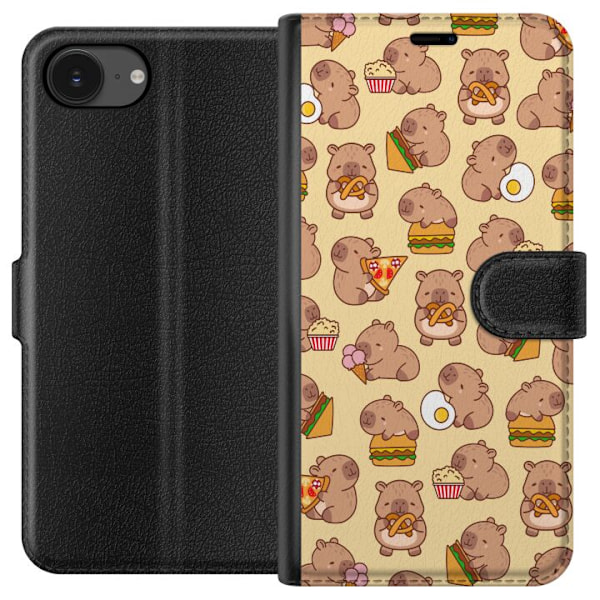 Apple iPhone 16e Lompakkokotelo Kawaii capybara puhelinkotelo useilla söpöillä hahmoilla