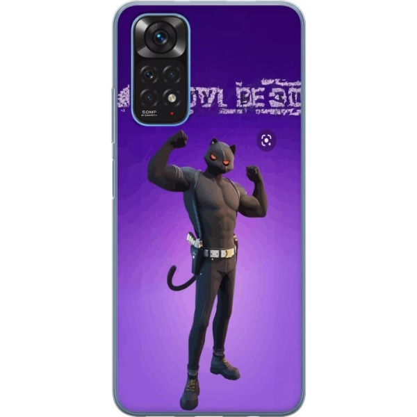 Xiaomi Redmi Note 11S Läpinäkyvä kuori Fortnite - Meowscles