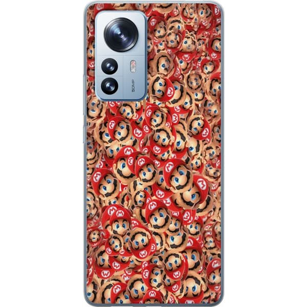 Kompatibelt Mobildeksel til Xiaomi 12 Pro Super Mario mönster rød