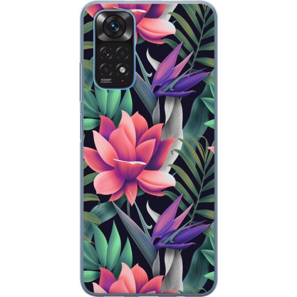 Xiaomi Redmi Note 11 Gennemsigtig cover Blomster