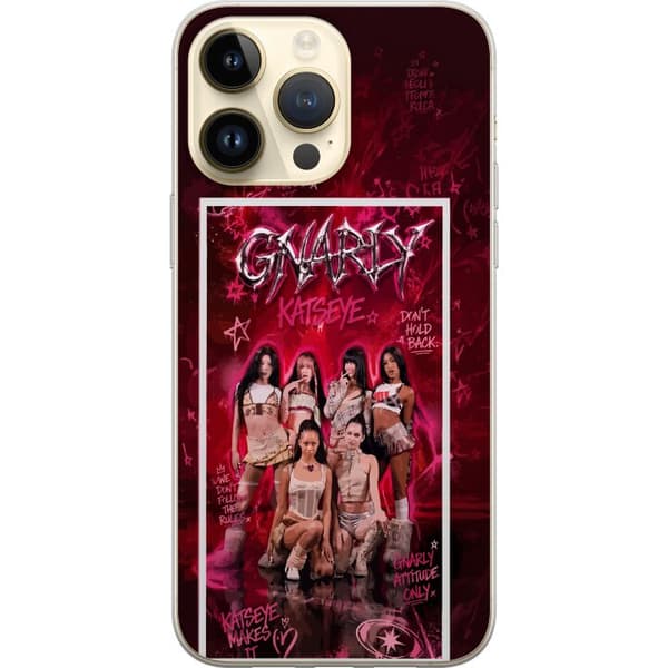 Kompatibelt Mobilskal till Apple iPhone 15 Pro Max KATSEYE rosa grafik rosa