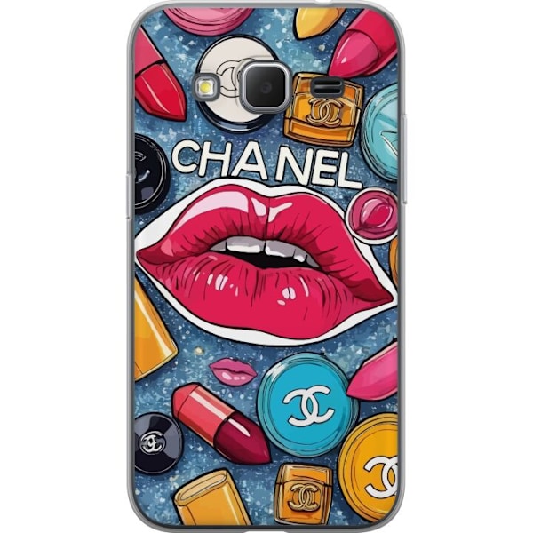 Samsung Galaxy Core Prime Läpinäkyvä kuori Chanel Lips