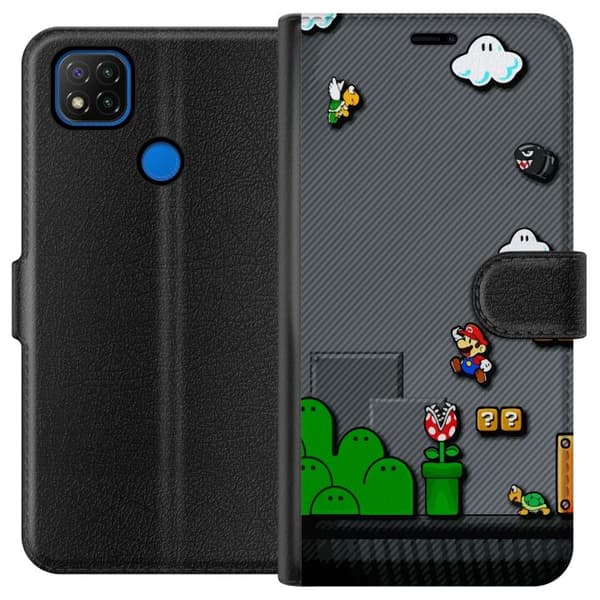 Kompatibel Tegnebogsetui til Xiaomi Redmi 9C Super Mario Bros