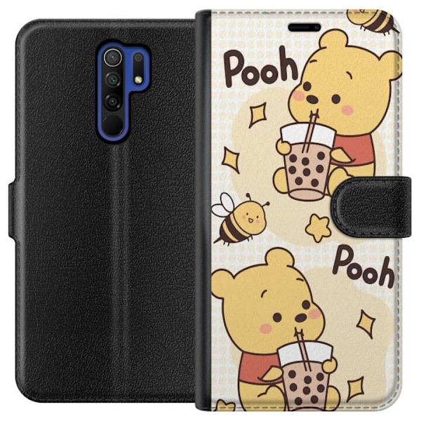 Xiaomi Redmi 9 Tegnebogsetui Nalle Pooh-stil - klassisk bjørn
