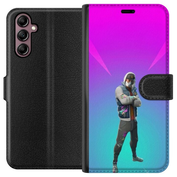Samsung Galaxy A14 5G Tegnebogsetui sort ridder fortnite