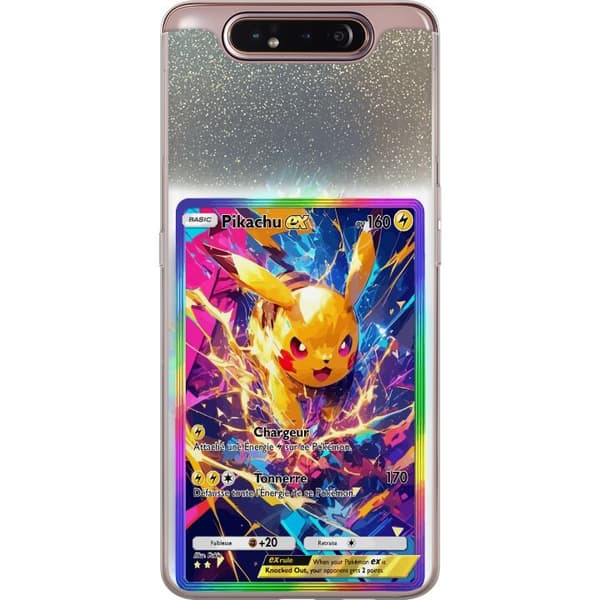 Kompatibelt Mobilskal till Samsung Galaxy A80 Pikachu gul