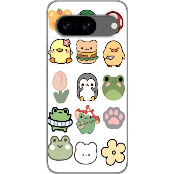 Google Pixel 8 Läpinäkyvä kuori Kawaii Friends