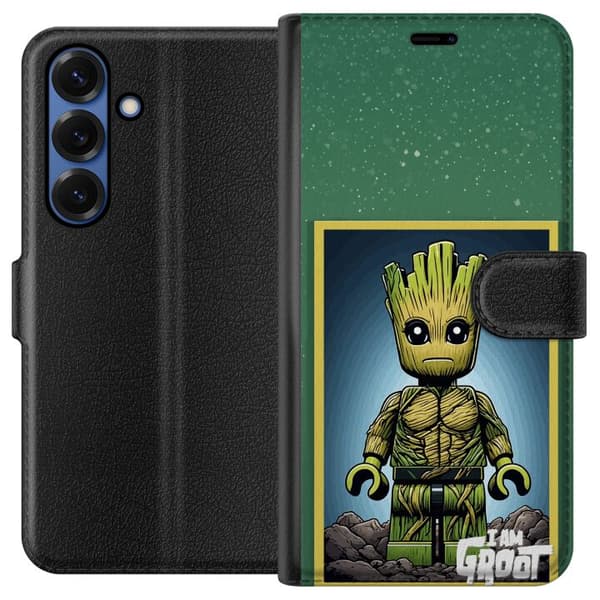 Kompatibel Tegnebogsetui til Samsung Galaxy S25+ Robot med röda ögon grå