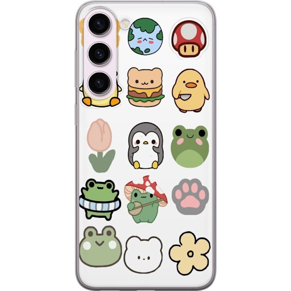 Samsung Galaxy S23+ Genomskinligt Skal Kawaii Friends – söta figurer i japansk stil
