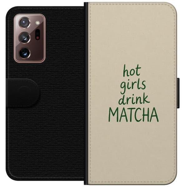 Kompatibelt Lommeboketui til Samsung Galaxy Note20 Ultra Matcha-jenter beige