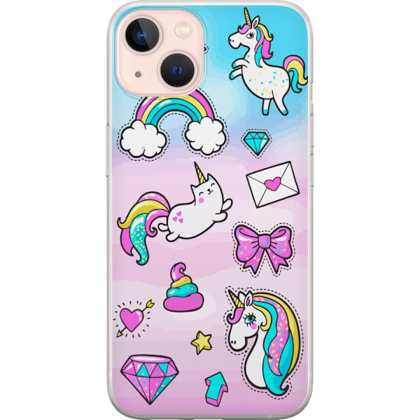 Apple iPhone 13 Läpinäkyvä kuori Unicorn