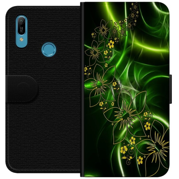 Huawei Y6 (2019) Tegnebogsetui Blomster