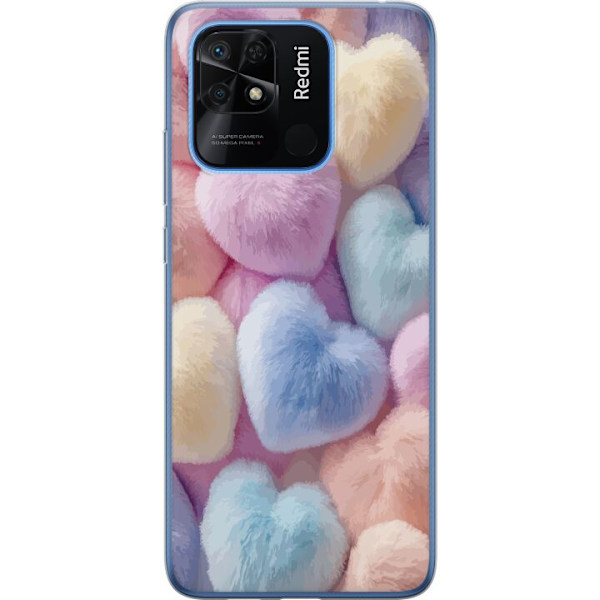 Xiaomi Redmi 10C Läpinäkyvä kuori Sydämet Rakkaus Graafinen Suunnittelu Romanttinen Teema Suosittu Symboli Graafinen Malli Koristelu