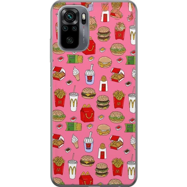 Kompatibelt Mobildeksel til Xiaomi Redmi Note 10S Fastfood rosa