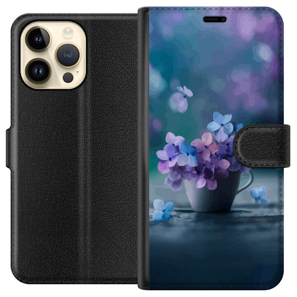 Apple iPhone 14 Pro Max Lompakkokotelo Kukat Makea
