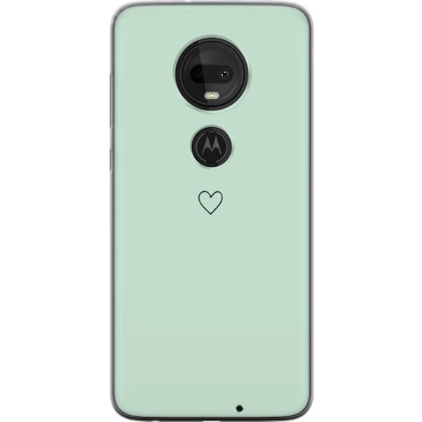 Motorola Moto G7 Gennemsigtig cover Enkelt Hjerte