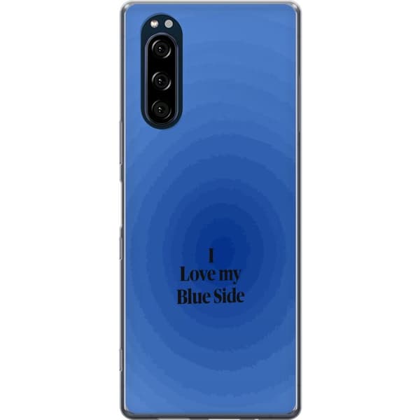 Kompatibelt Mobilskal till Sony Xperia 5 I Love My Blue Side blå