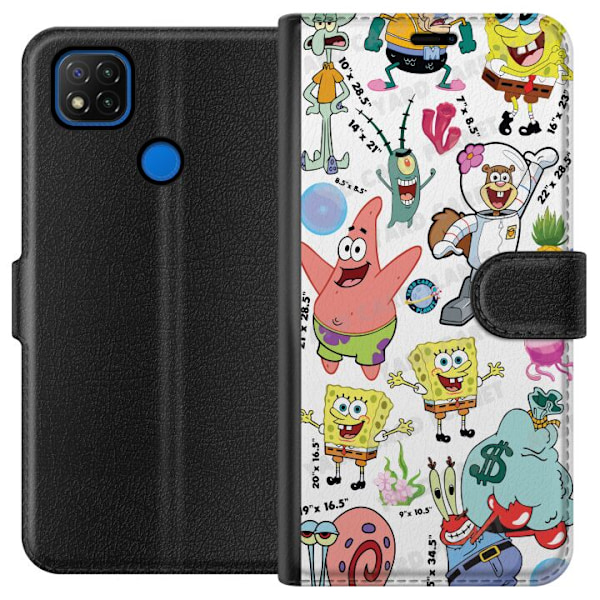 Xiaomi Redmi 9C Tegnebogsetui SpongeBob SquarePants